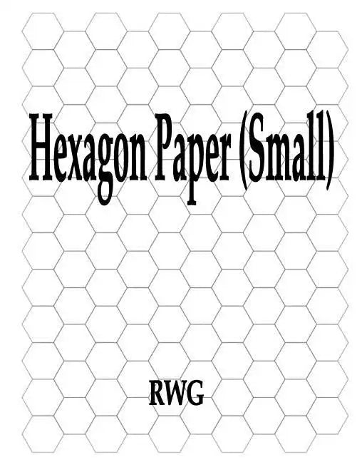 Hexagon Paper (Small): 50 Pages 8.5" X 11" - Paperback