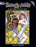Butterfly Fairies Stained Glass Coloring Book - Paperback