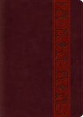 ESV Study Bible, Large Print (Trutone, Mahogany, Trellis Design, Indexed) - Imitation Leather
