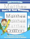 Letter Tracing for Kids Matthew Trace my Name Workbook: Tracing Books for Kids ages 3 - 5 Pre-K & Kindergarten Practice Workbook - Paperback