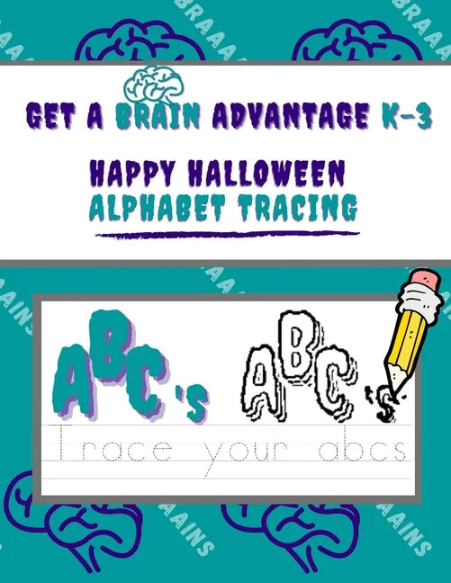 Happy Halloween Alphabet Tracing Book: 8.5 x 11 inch, alphabet and number tracing book, classic cartoons, for young ages and grades K-3 - Paperback