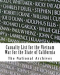 Casualty List for the Vietnam War for the State of California - Paperback
