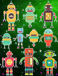 Robots Sticker Album For Boys: 100 Plus Pages For PERMANENT Sticker Collection, Activity Book For Boys - 8.5 by 11 - Paperback