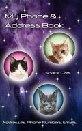 Space Cats Address Book: Phone Numbers and Email - Paperback
