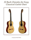 32 Bach Chorales for Easy Classical Guitar Duet - Paperback
