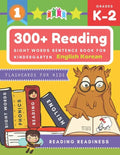 300+ Reading Sight Words Sentence Book for Kindergarten English Korean Flashcards for Kids: I Can Read several short sentences building games plus lea - Paperback