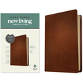 NLT Thinline Reference Bible, Filament Enabled (Genuine Leather, Brown, Red Letter) - Leather