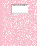 Marbled Composition Notebook: Pink Marble Wide Ruled Paper Subject Book - Paperback