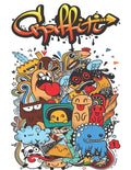 Graffiti: Street Art Coloring Book For Teens Adults, 50 Amazing Graffiti drawing, Calm & Relaxation - Paperback
