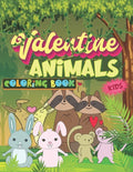 Valentine Animals Coloring Book: Funny & Cute Valentine's day animal and pet couples/ partners Gift Idea with Hearts coloring images for kids, toddler - Paperback