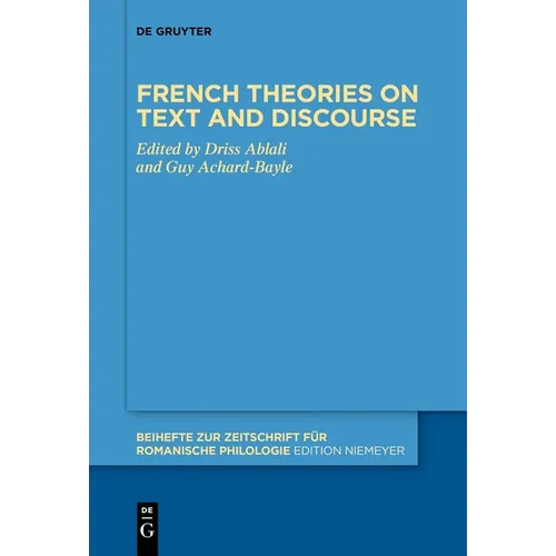 French Theories on Text and Discourse - Hardcover