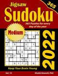 2022 Jigsaw Sudoku: 365 Medium Puzzles for Every Day of the Year: Keep Your Brain Young - Paperback