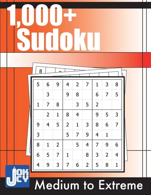 1000+ Sudoku: Medium, Hard, Expert and Extreme Puzzles for Adults - Paperback