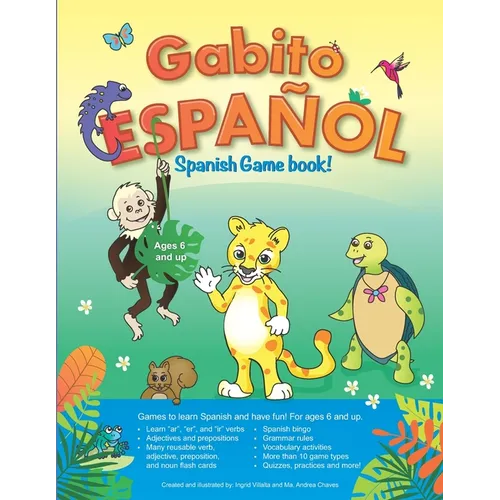 Gabito Espal Bilingual Spanish Game Book: Reusable Games and Activities for Ages 6 and Up - Paperback