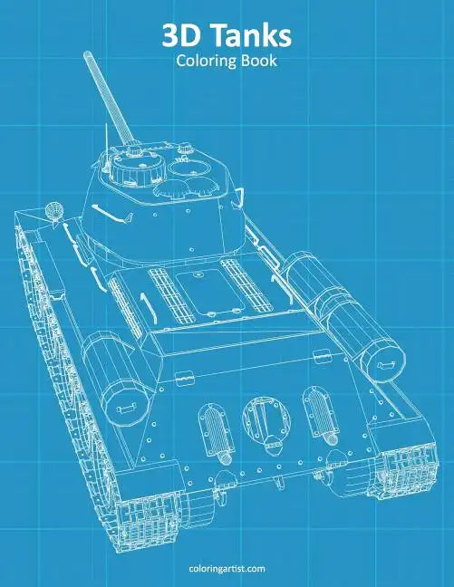 3D Tanks Coloring Book - Paperback