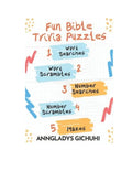 Fun Bible Trivia Puzzles: Word Searches, Word Scrambles, Number Searches, Number Scrambles & Mazes - Paperback