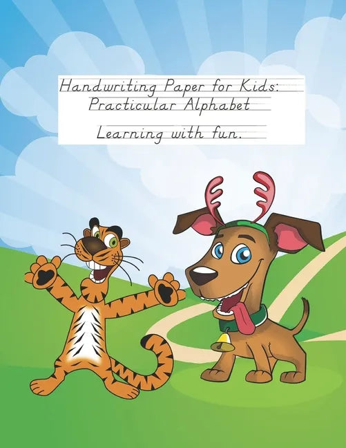 Handwriting Paper for Kids: Practicular Alphabet Learning with fun.: Cursive Writing Books and Practice Paper:3-Line and Checkered Writing Sheets( - Paperback