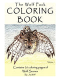 The Wolf Pack Coloring Book 26 Coloring Pages of Wolf Scenes Volume 1 - Paperback