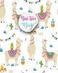 Blank Sticker Book: Lovely Alpaca Cute Llama Blank Sticker Book For Cute Girls Kids, Collecting stickers animals blank sticker books For B - Paperback