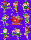 Christmas Holiday Sticker Album Dancing Elves: 100 Plus Pages For PERMANENT Sticker Collection, Activity Book For Boys and Girls - 8.5 by 11 - Paperback