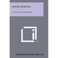 Jewish Survival: Sermons and Addresses - Paperback