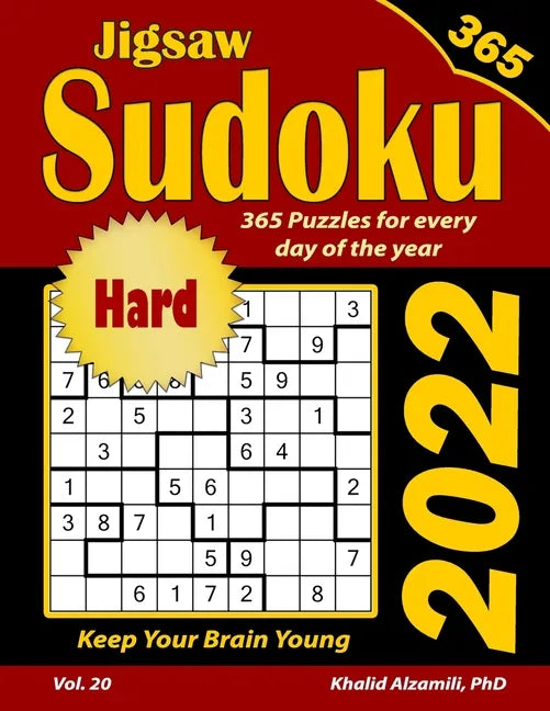 2022 Jigsaw Sudoku: 365 Hard Puzzles for Every Day of the Year: Keep Your Brain Young - Paperback