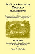 The Early Settlers of Colrain, Massachusetts - Paperback
