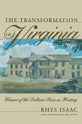 Transformation of Virginia, 1740-1790 - Paperback