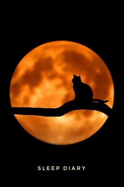 Sleep Diary Full Moon Cat - Paperback