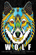 Wolf Coloring Book for Adults: (Perfectly Portable Pages)(On-The-Go! Coloring Book) - Paperback