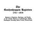 Goshenhoppen Registers, 1741-1819 - Paperback