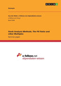Stock Analysis Methods. The P/E Ratio and other Multiples - Paperback