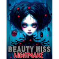 Beauty Miss Nightmare: Coloring Book Features Horror Monstrosities with Creepy Gothic Illustrations of Enchanting Women - Paperback
