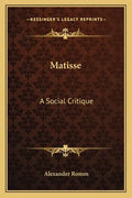 Matisse: A Social Critique - Paperback