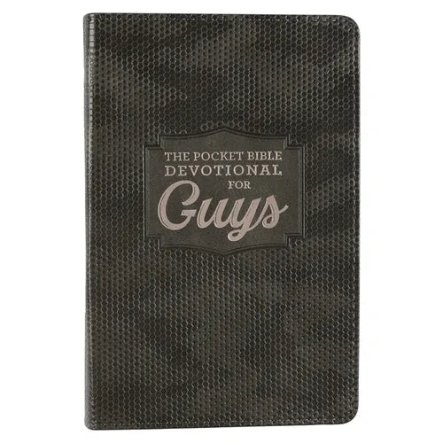 Pocket Bible Devotional for Guys Faux Leather - Leather