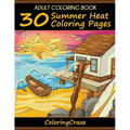 Adult Coloring Book: 30 Summer Heat Coloring Pages - Paperback