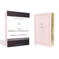 Biblia Católica, Regalos Y Ceremonias, Piel Reciclada, Rosado, Comfort Print - Leather