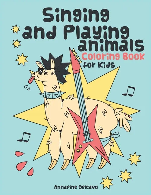 Singing and Playing Animals Coloring Book for Kids: 50 Curious Facts about Animals - Paperback