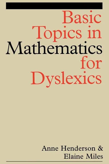 Basic Topics in Mathematics for Dyslexia - Paperback