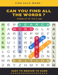 Find Each Word Can You Find All the Words ? Find It If Yo Can Easy to Medium to Hard: Word Search Puzzle Book for Adults, large print word search book - Paperback