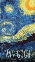Van Gogh 2021 Diary: Slim Pocket Calendar, Week to View, Monthly Planner, Date Book with Holidays Contacts Passwords - Paperback