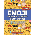 Emoji Coloring & Activity Book Bundle: 3-in-1 250+ Pages of Pure Fun and Creativity: Drawing Guides, Coloring Pages & Activity Pages - Paperback