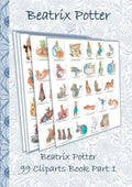 Beatrix Potter 99 Cliparts Book Part 1 ( Peter Rabbit ): Sticker, Icon, Clipart, Cliparts, download, Internet, Dropbox, Original, Children's books, ch - Paperback