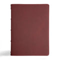 CSB Verse-By-Verse Reference Bible, Holman Handcrafted Collection, Marbled Burgundy Premium Calfskin - Leather