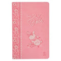 NLT Keepsake Holy Bible for Baby Girls Baptism Easter, New Living Translation, Pink - Leather