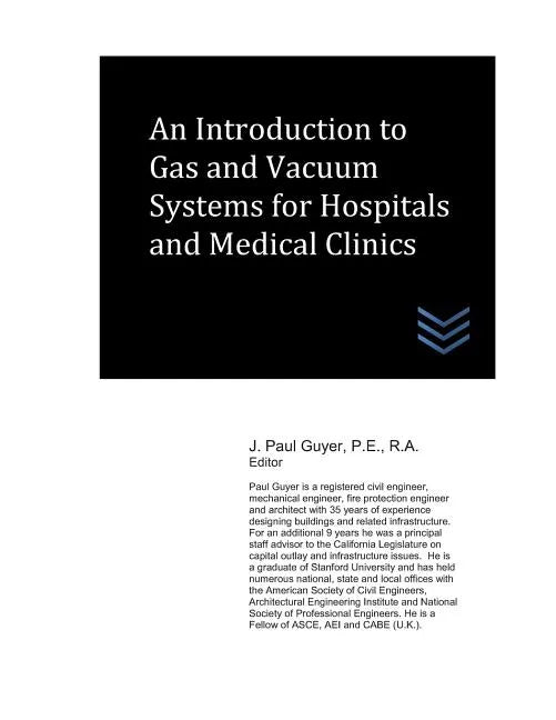 An Introduction to Gas and Vacuum Systems for Hospitals and Medical Clinics - Paperback