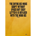 The Entire Bee Movie Script Without Spaces But Every Letter B Is Replaced With The Word Bee - Paperback
