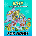 Easy Coloring Books for Adults: Flowers and Animals Coloring Book Easy, Fun, Beautiful Coloring Pages - Paperback