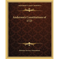 Anderson's Constitutions of 1723 - Paperback