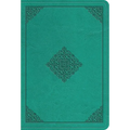 ESV Large Print Value Compact Bible (Trutone, Teal, Ornament Design) - Imitation Leather